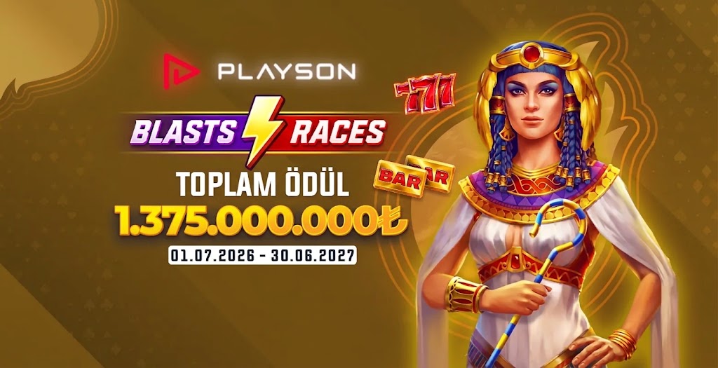 Playson sağlayıcısının seçili oyunlarında geçerli toplam 1.375.000.000₺ ödüllü turnuvasına hemen katıl!