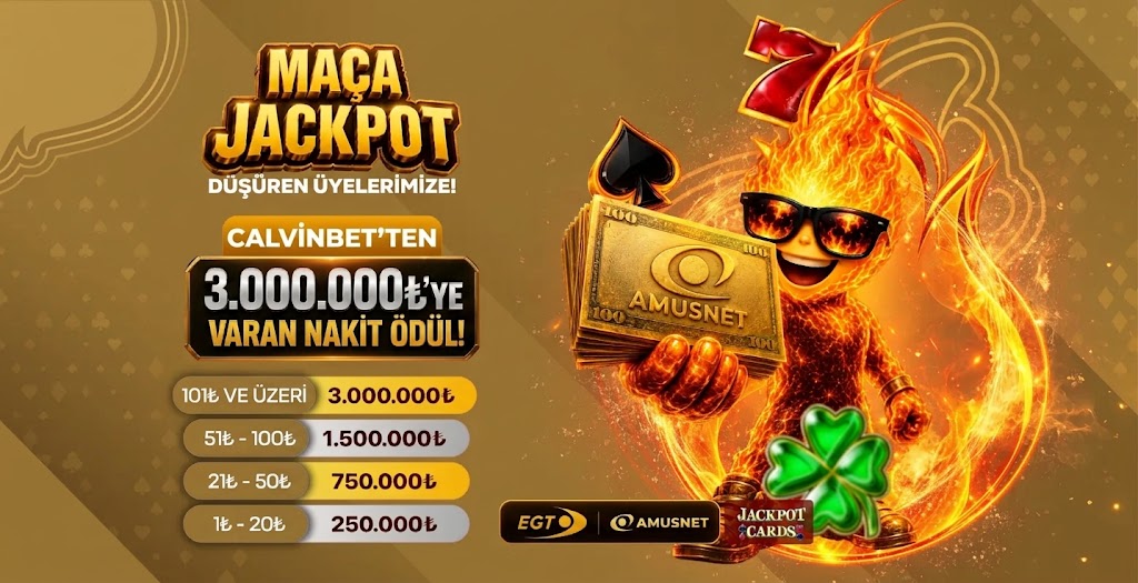 Amusnet Jackpot Kazancına Özel 3.000.000₺ Varan Nakit Ödül!